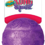 Kong Игрушка для собак Squezz Crackle хрустящий мячик большой, 7 см