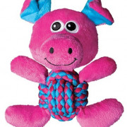 Kong Игрушка для собак Weave Knots Свинка средняя, 22 х 20 см